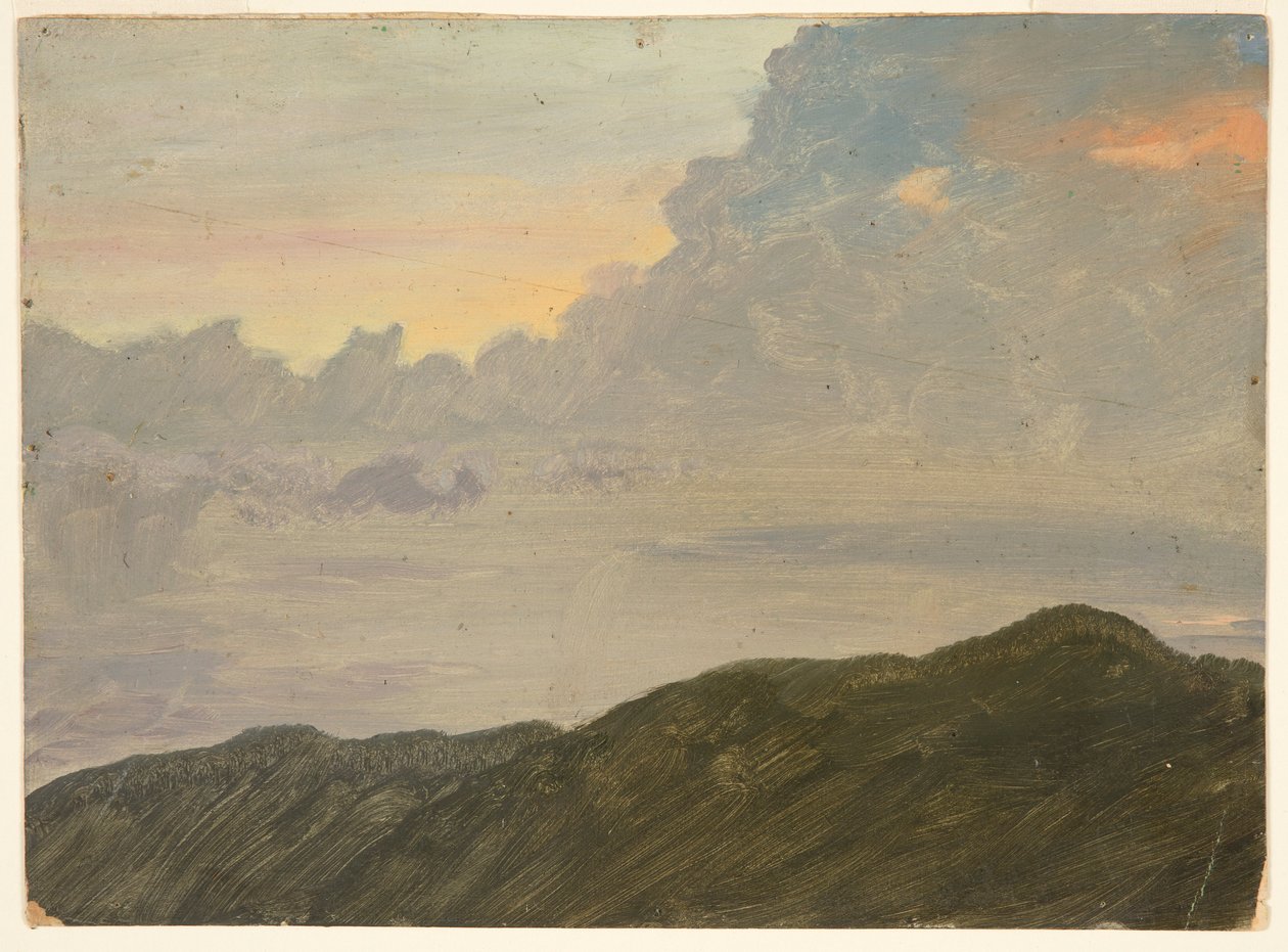 Kukkulan laella ja pilviä tekijältä Frederic Edwin Church
