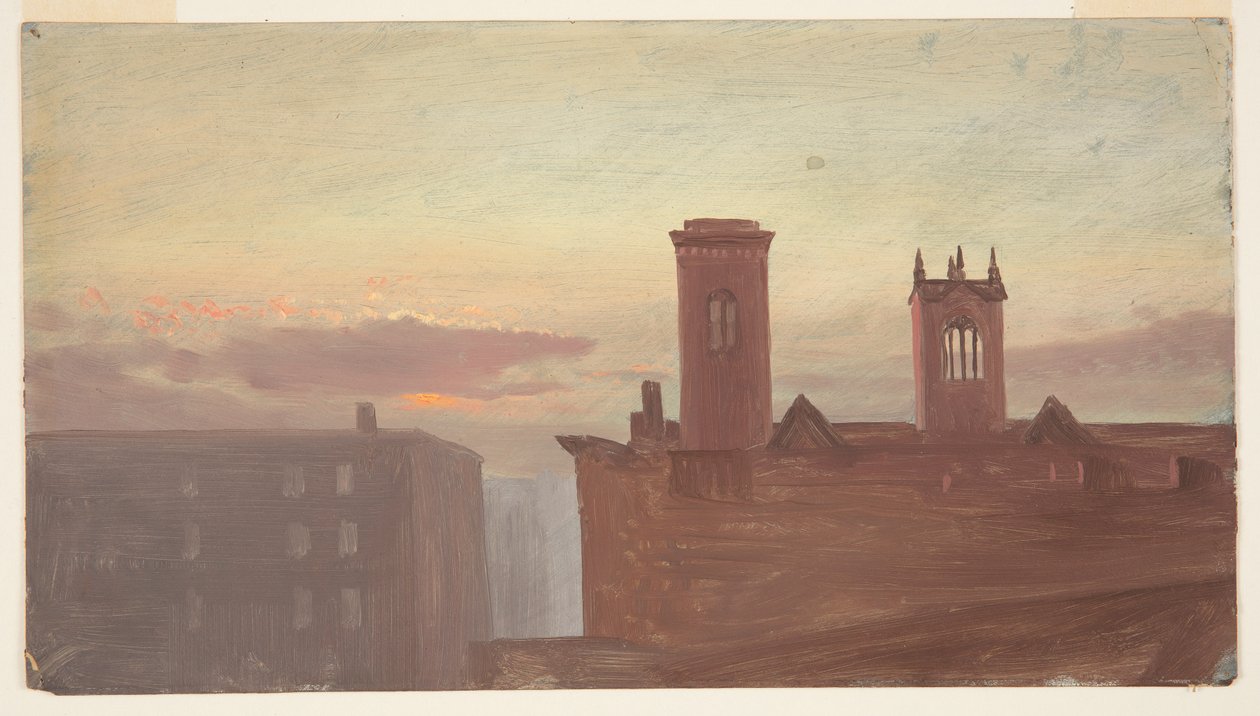 Housetops at Dawn, 10th Street, New York, NY tekijältä Frederic Edwin Church