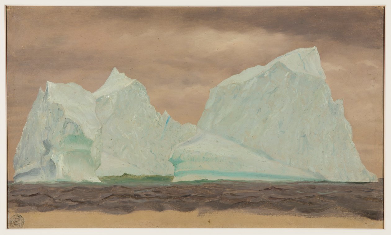 Jäävuoria pilvisen taivaan alla tekijältä Frederic Edwin Church