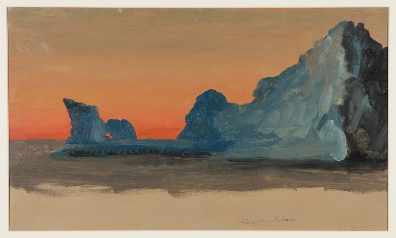 Jäävuoret keskiyöllä, Labrador tekijältä Frederic Edwin Church