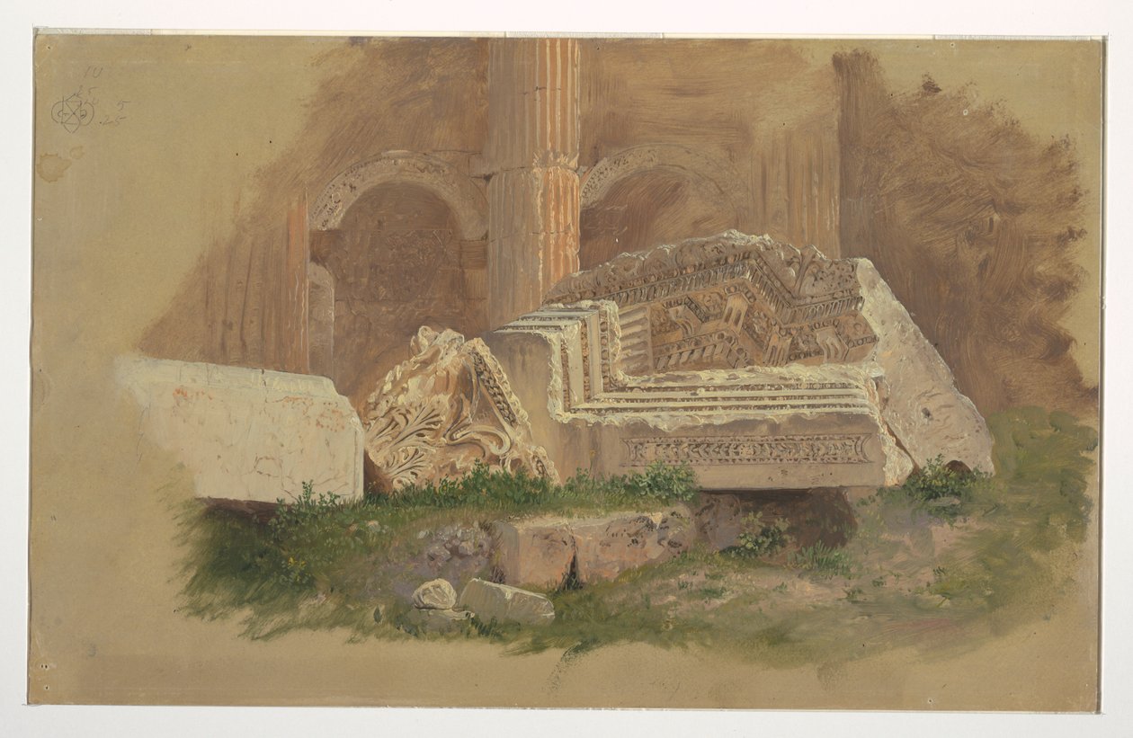 Bacchuksen temppelin sisustus, Baalbek tekijältä Frederic Edwin Church