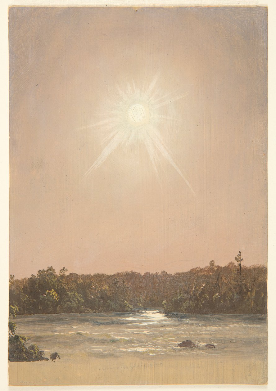 Myöhäinen iltapäivän aurinko virran yli tekijältä Frederic Edwin Church