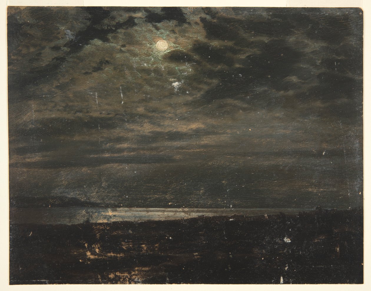 Kuutamoinen rannikko (mahdollisesti Maine) tekijältä Frederic Edwin Church