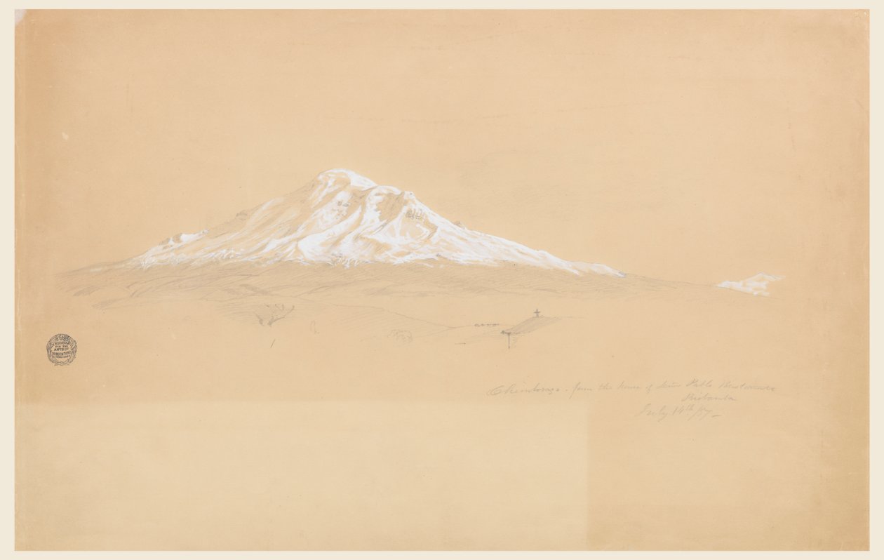Chimborazo-vuori Senior Pablo Bustamanten talosta, Riobamba, Ecuador tekijältä Frederic Edwin Church