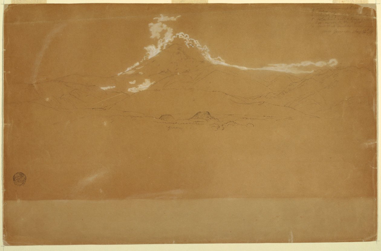Chimborazo-vuori lähellä Guanojoa ja Guarandaa, Ecuador tekijältä Frederic Edwin Church