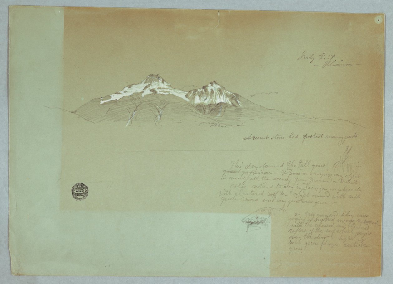 Mount Iliniza, Ecuador tekijältä Frederic Edwin Church