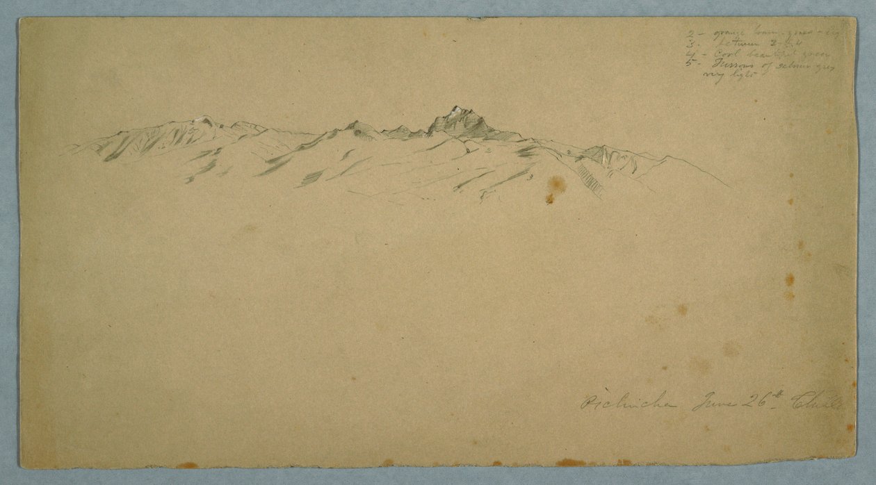 Pichincha-vuori Chillosta, Ecuadorista tekijältä Frederic Edwin Church