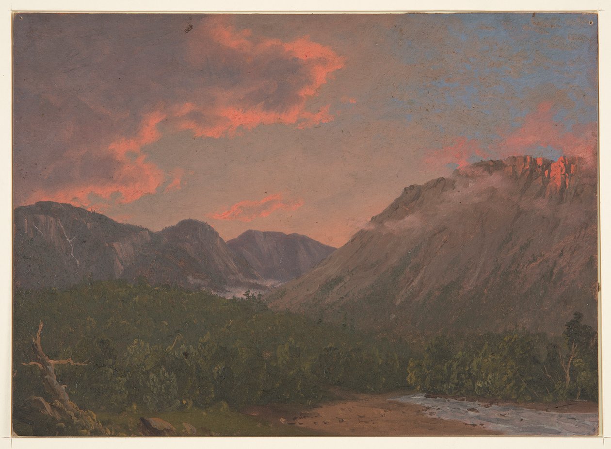 Paisatge de muntanya a Sunsetfinnish tekijältä Frederic Edwin Church