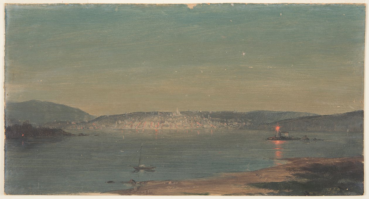 Yönäkymä satamaan tekijältä Frederic Edwin Church