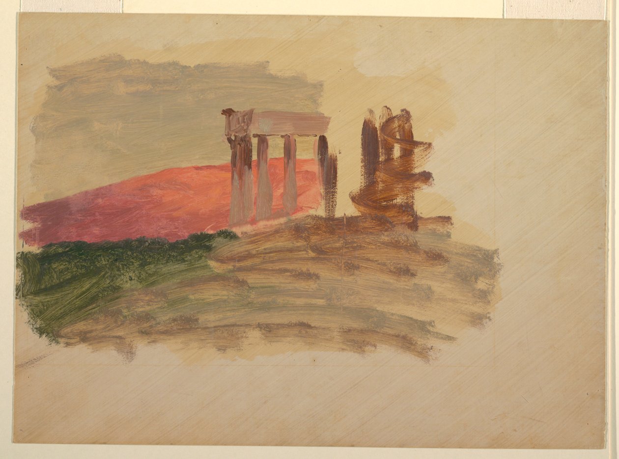 Nopea luonnos Korintin temppelistä tekijältä Frederic Edwin Church