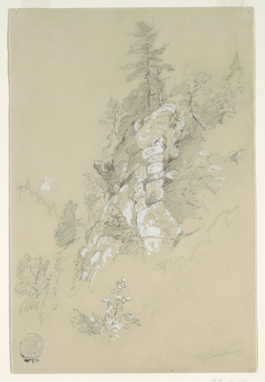 Rocky Hillside, Pohjois-Carolina tekijältä Frederic Edwin Church