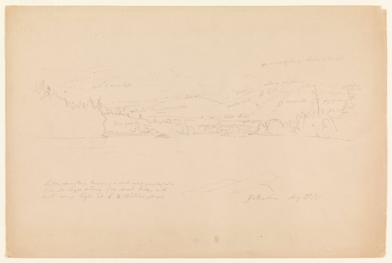 Järven ranta ja Katahdin-vuoren juuret tekijältä Frederic Edwin Church