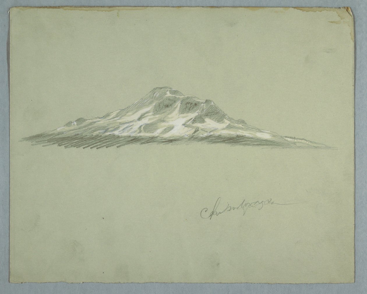 Lumen peittämä Chimborazo-vuoren huippu, Ecuador tekijältä Frederic Edwin Church