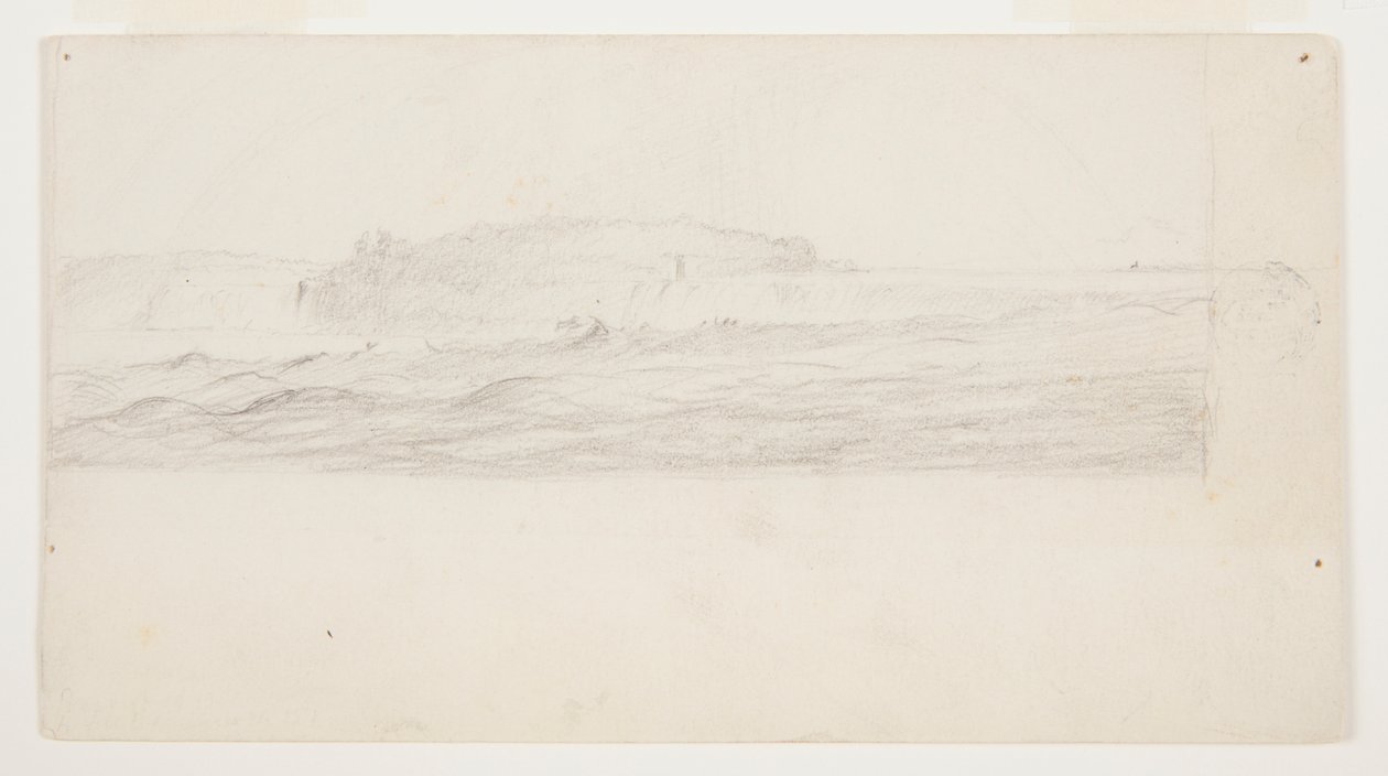 Tutkimus maalausta varten Niagaran putouksista tekijältä Frederic Edwin Church