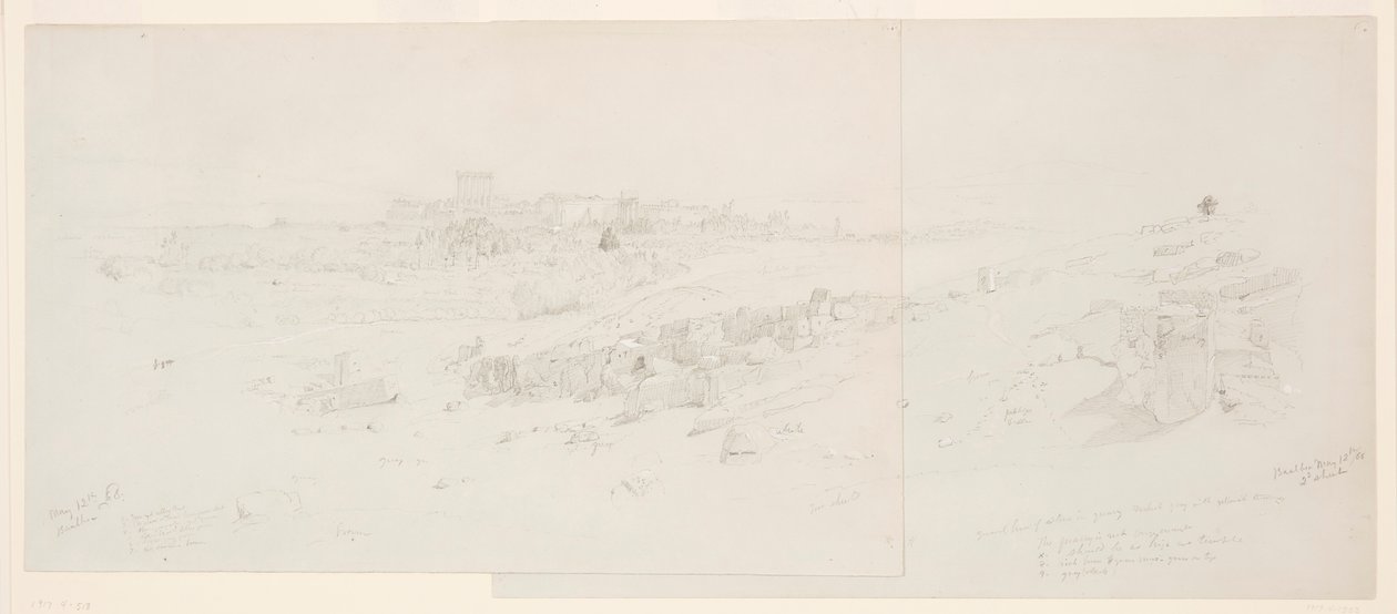 Temppelit aamulla, Baalbek tekijältä Frederic Edwin Church