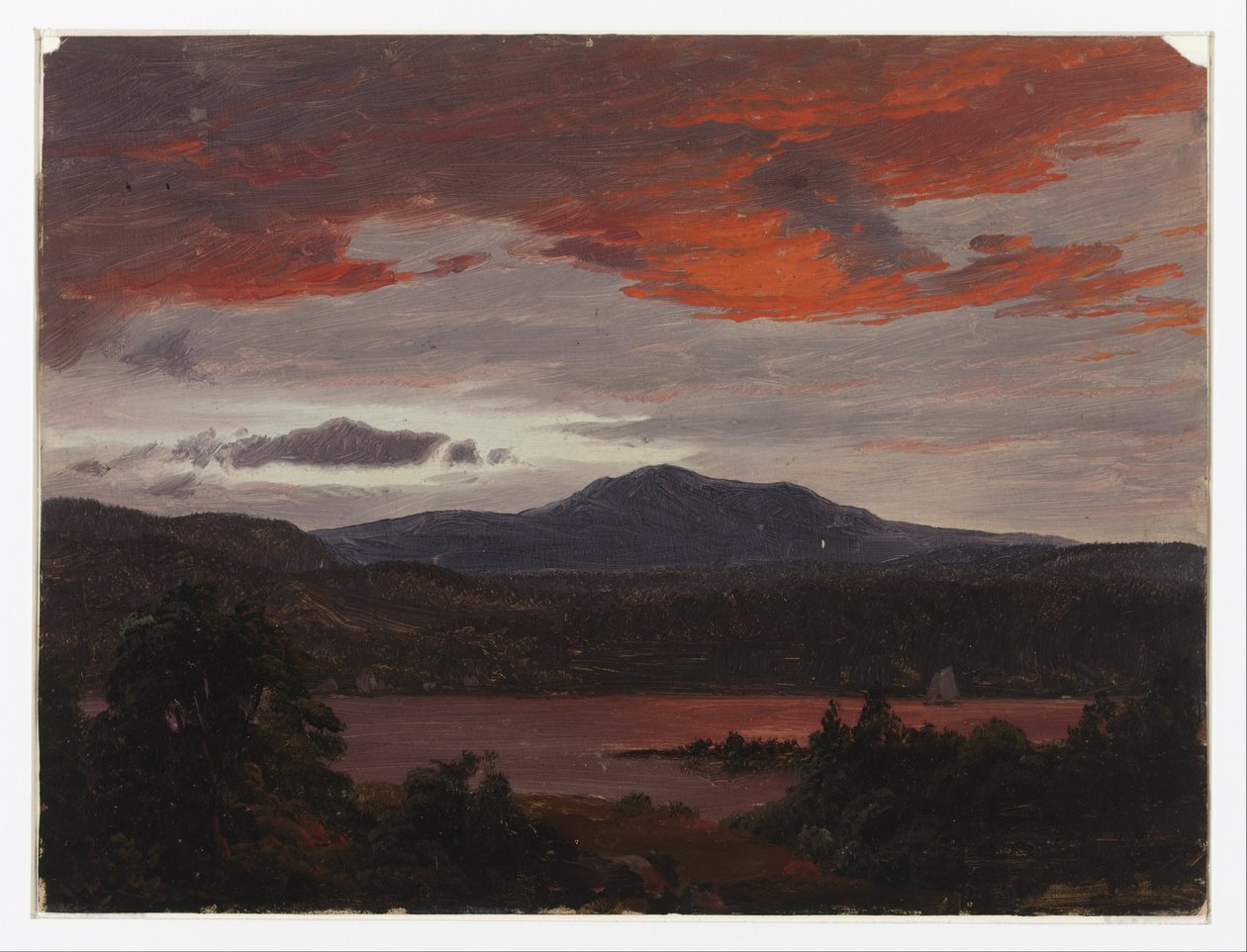 Turner Pond, Pomola Peak ja Baxter Peak, Maine. tekijältä Frederic Edwin Church