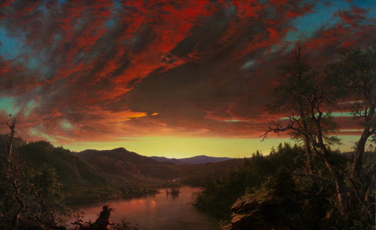 Hämärä erämaassa, 1860 tekijältä Frederic Edwin Church