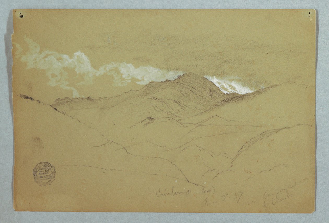 Näkymä Chimborazo-vuoren itäpuolelta, Ecuador tekijältä Frederic Edwin Church
