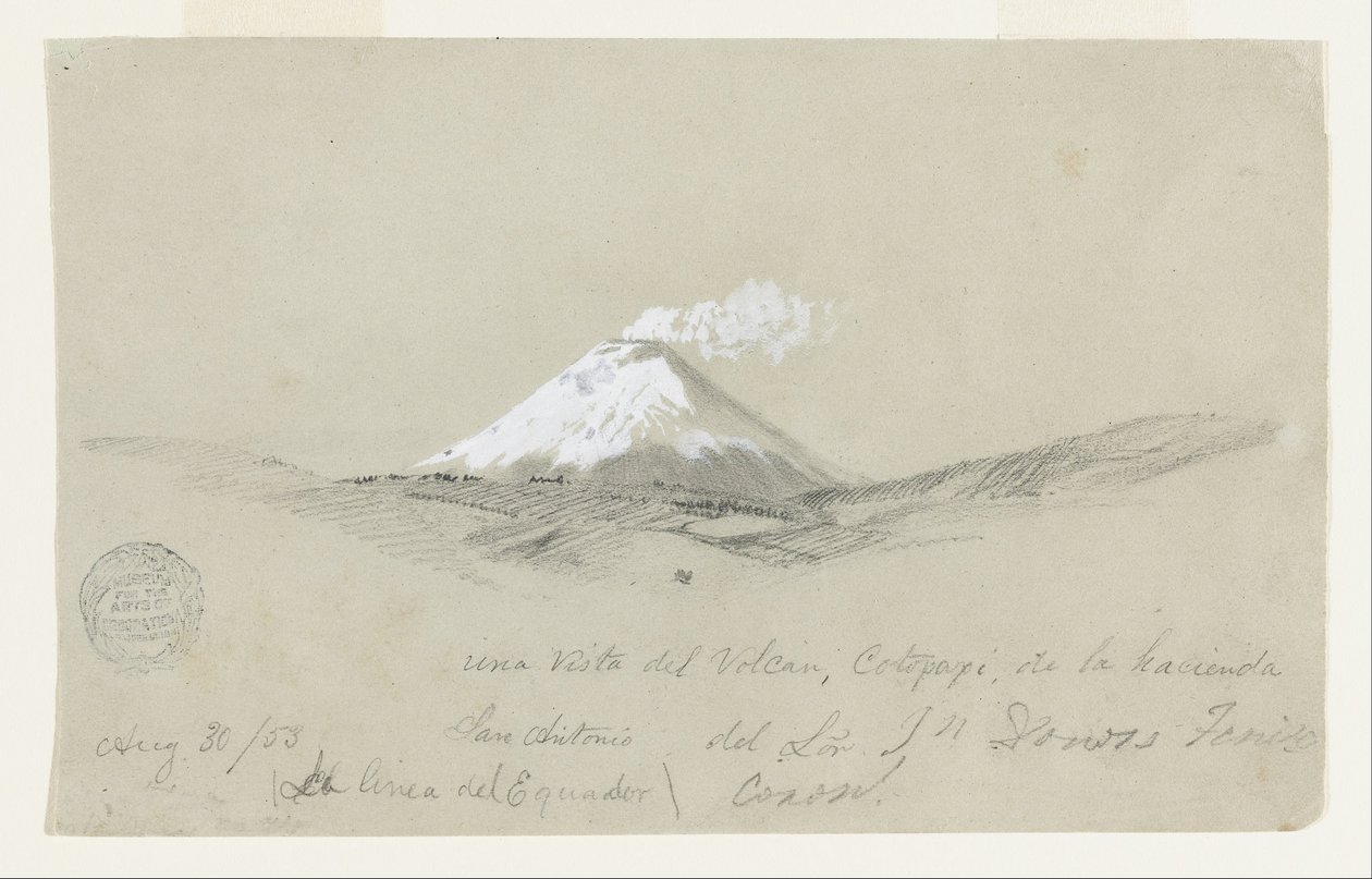 Näkymä Cotapaxille Hacienda San Antoniolta, Ecuador tekijältä Frederic Edwin Church