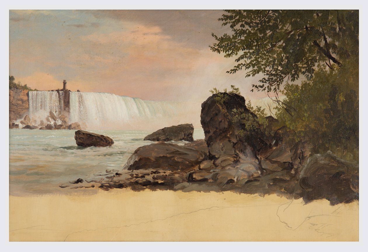 Näkymä Canadian Fallsille ja Goat Islandille tekijältä Frederic Edwin Church