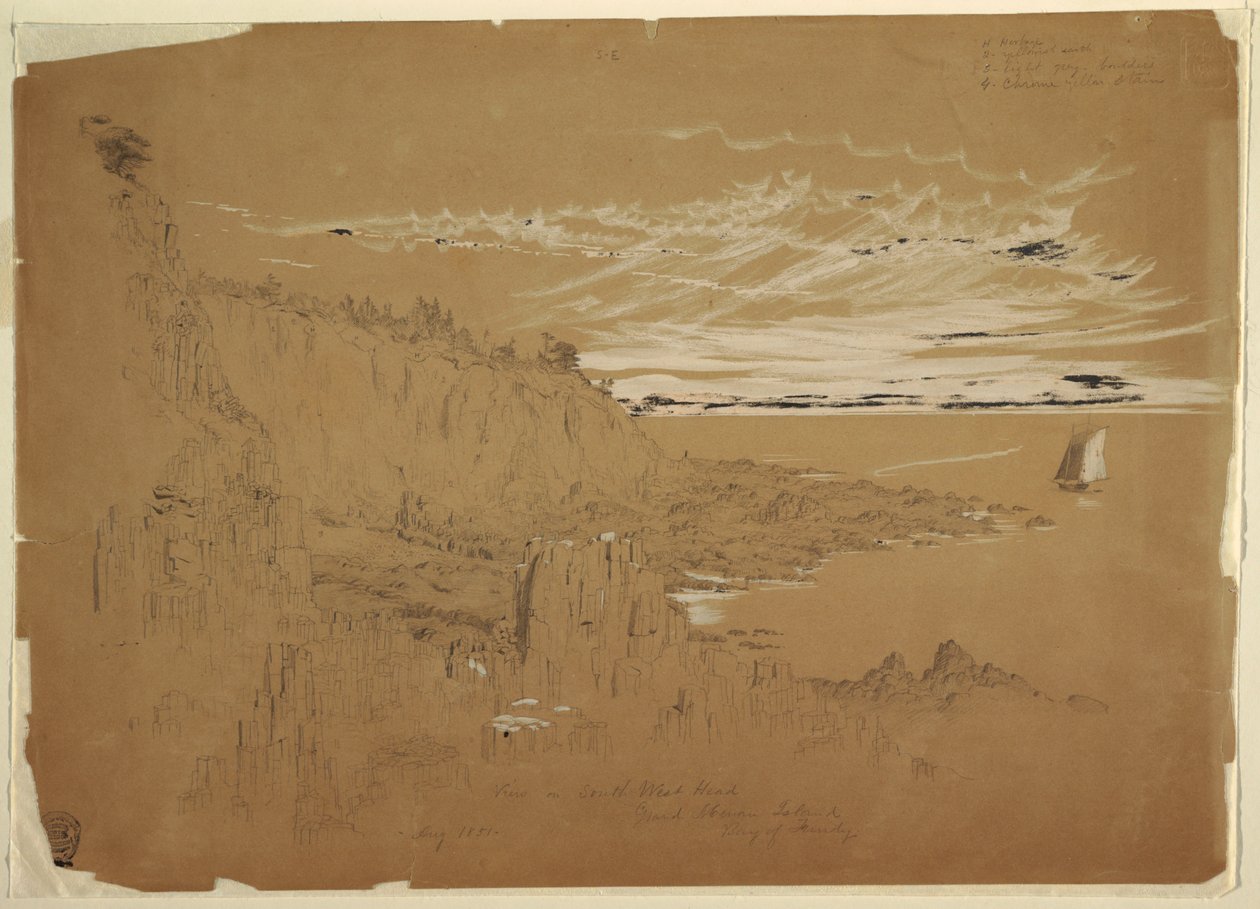 "View on South West Head, Grand Manan Island, Bay of Fundy, Kanada" tekijältä Frederic Edwin Church