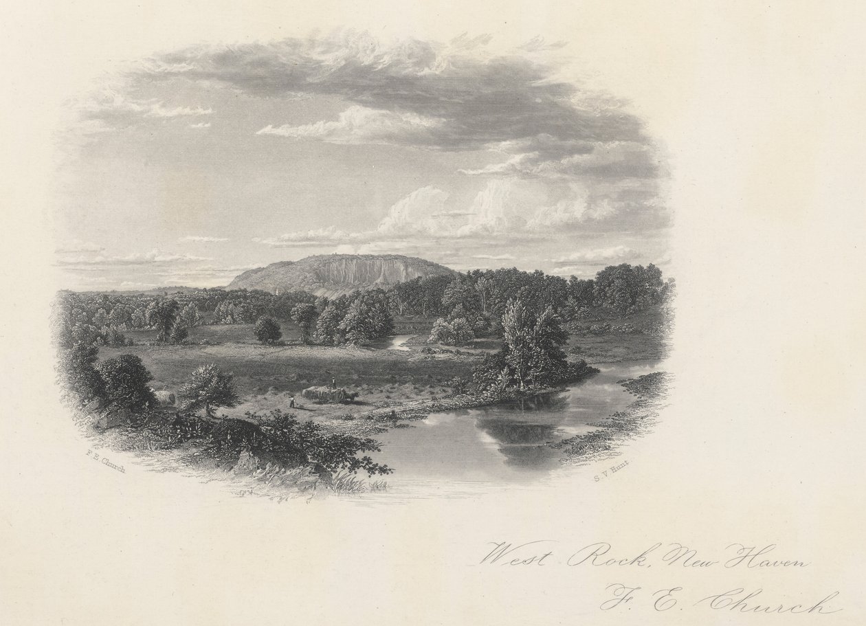 West Rock, New Haven tekijältä Frederic Edwin Church