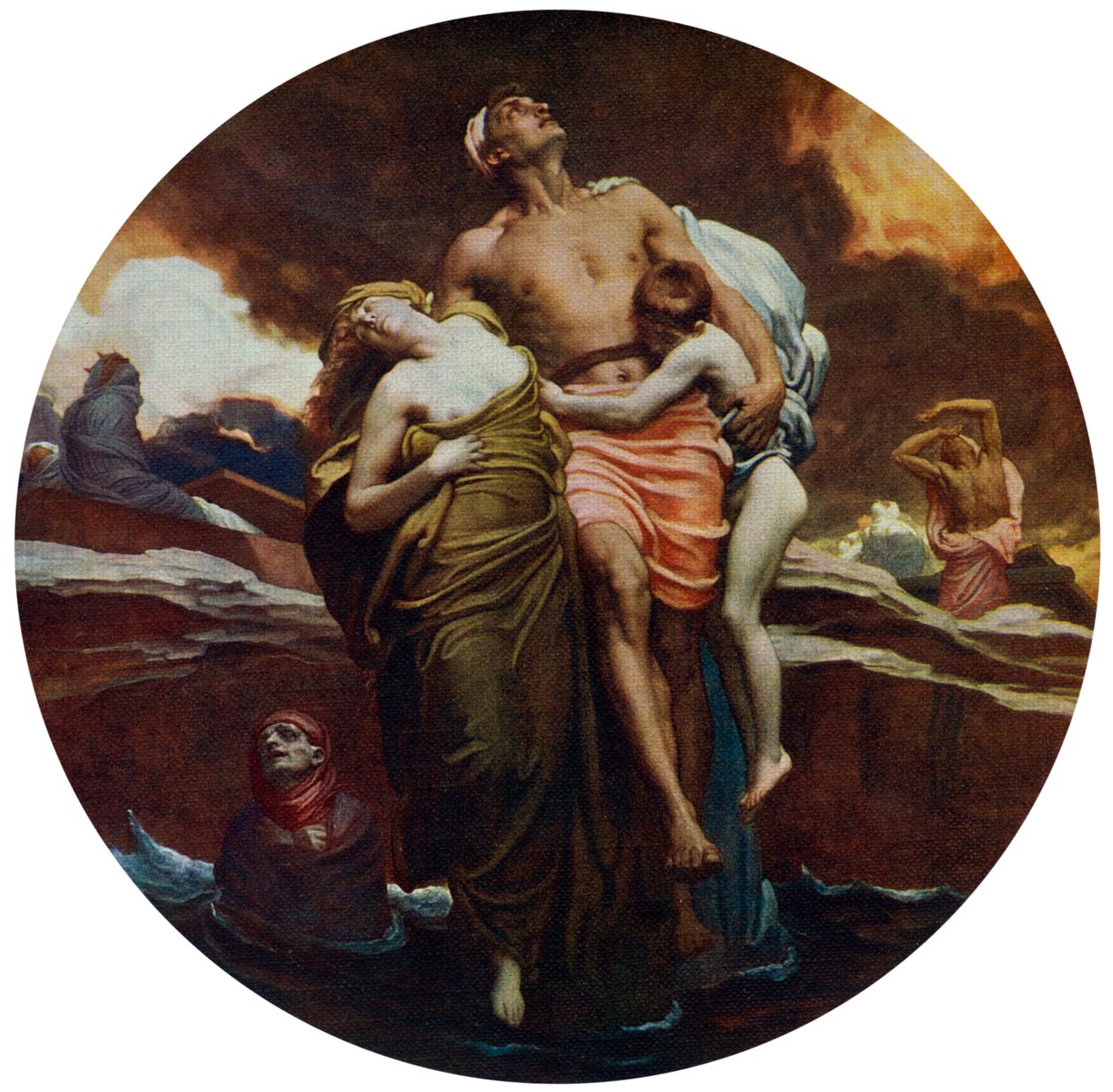 Ja meri antoi kuolleet, jotka olivat siinä, esillä 1892, 1912. tekijältä Frederic Leighton
