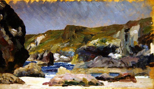 Kynance Cove (öljy paneelille) tekijältä Frederic Leighton