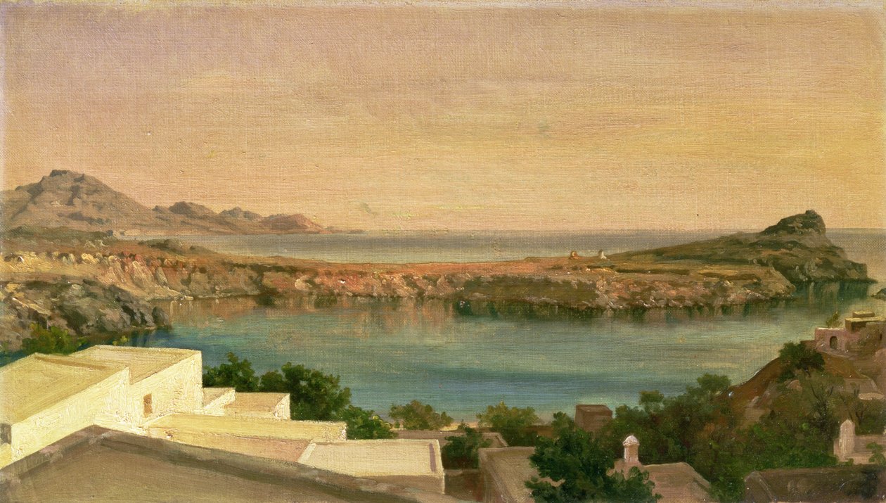 Lindos, Rodos, n. 1867 (öljy kankaalle) tekijältä Frederic Leighton
