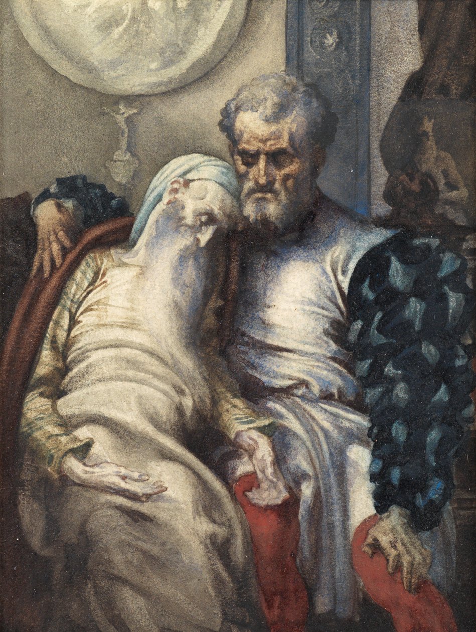 Michael Angelo hoitaa kuolevaista palvelijaansa tekijältä Frederic Leighton