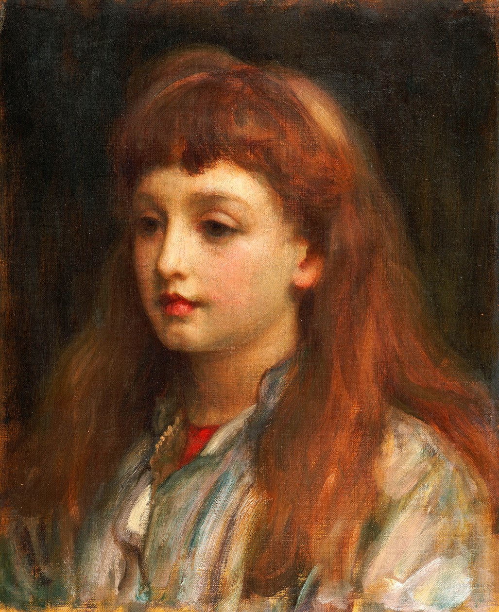 Nuoren tytön muotokuva, pää ja hartiat tekijältä Frederic Leighton