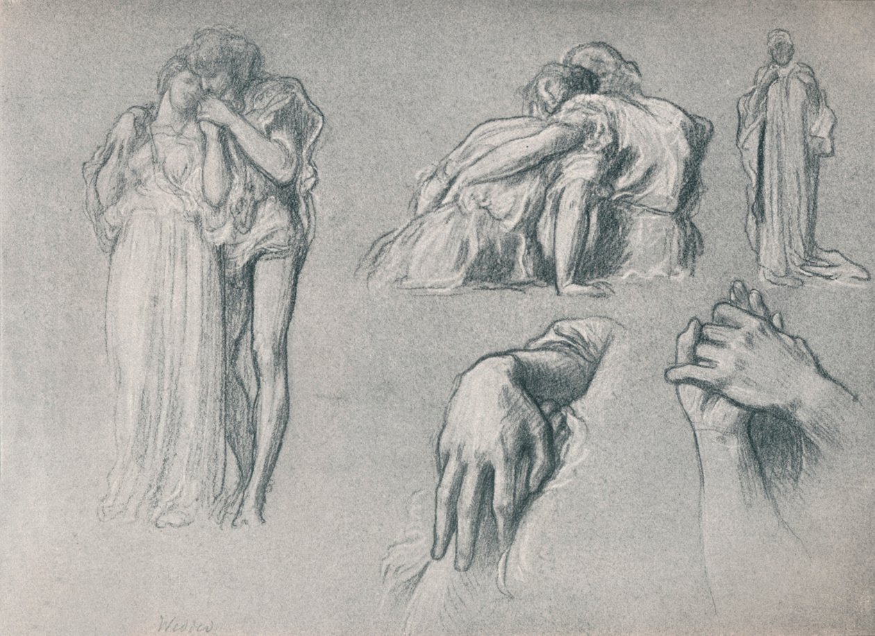 Studies for Wedded, 1882, 1897 tekijältä Frederic Leighton