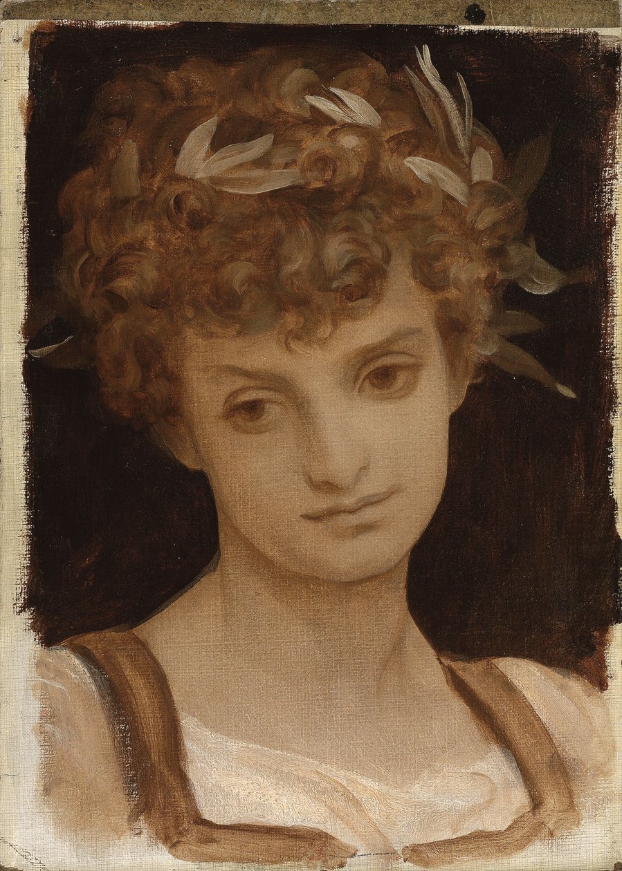 Tutkimus tytön päästä tekijältä Frederic Leighton