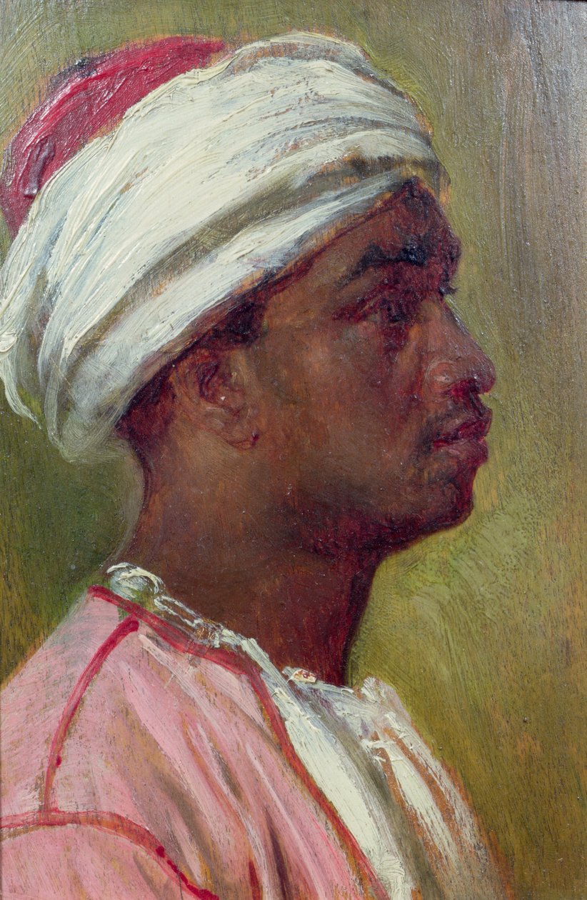 Nubialaisen nuoren miehen tutkimus (paneeli) tekijältä Frederic Leighton