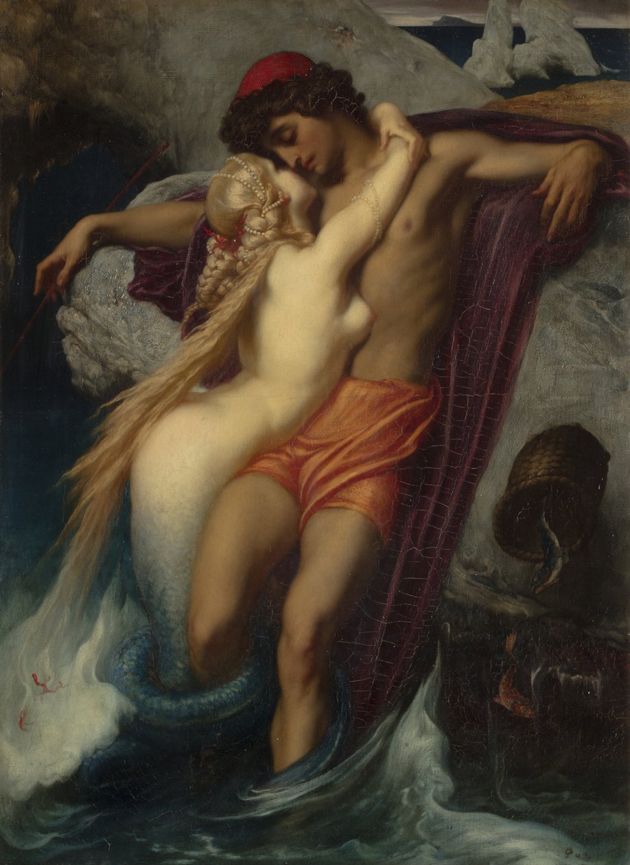 Kalastaja ja Syren: Goethen balladista tekijältä Frederic Leighton