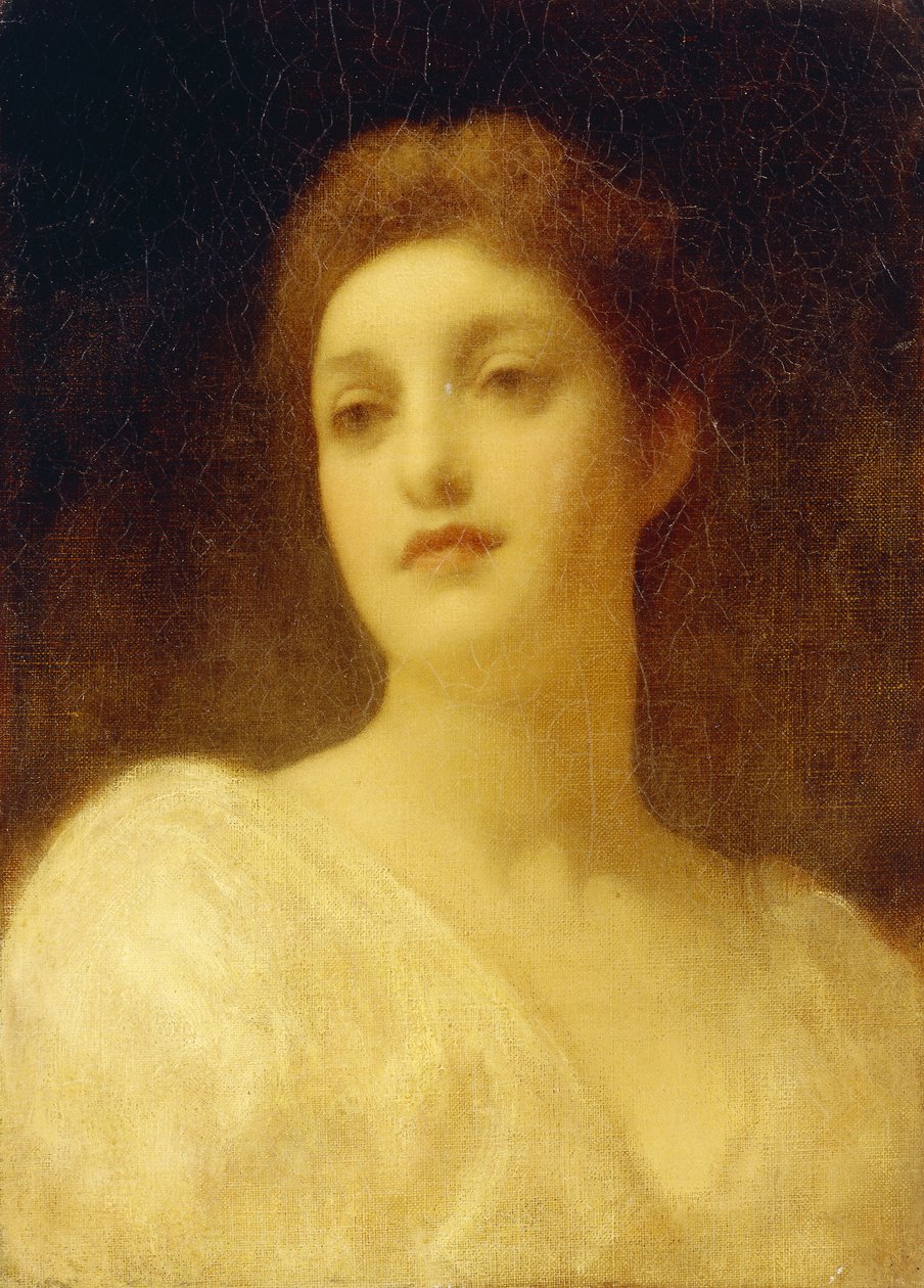 Tytön pää, tekijältä Frederic Leighton