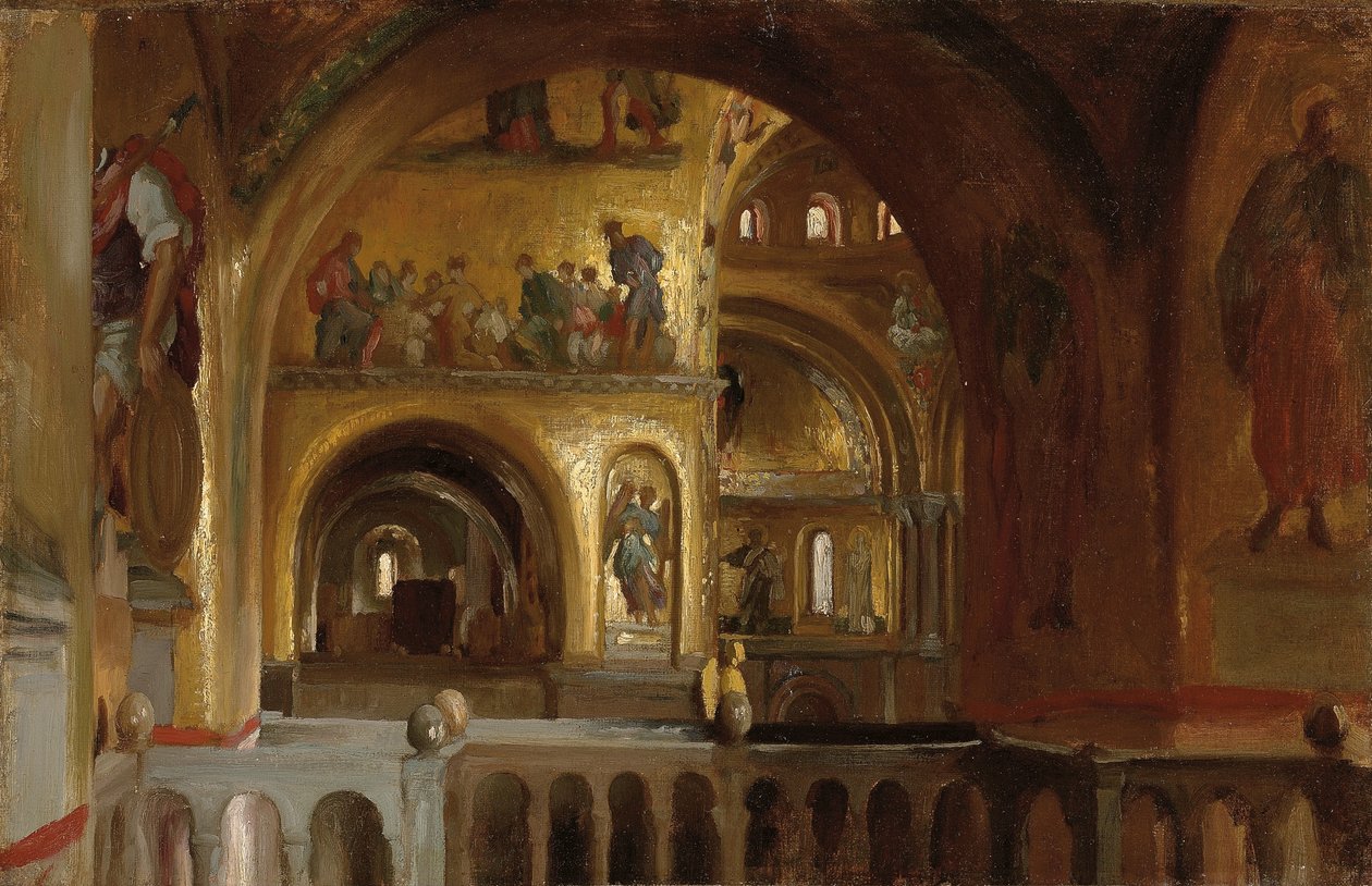 Pyhän Markuksen basilikan sisustus, Venetsia tekijältä Frederic Leighton