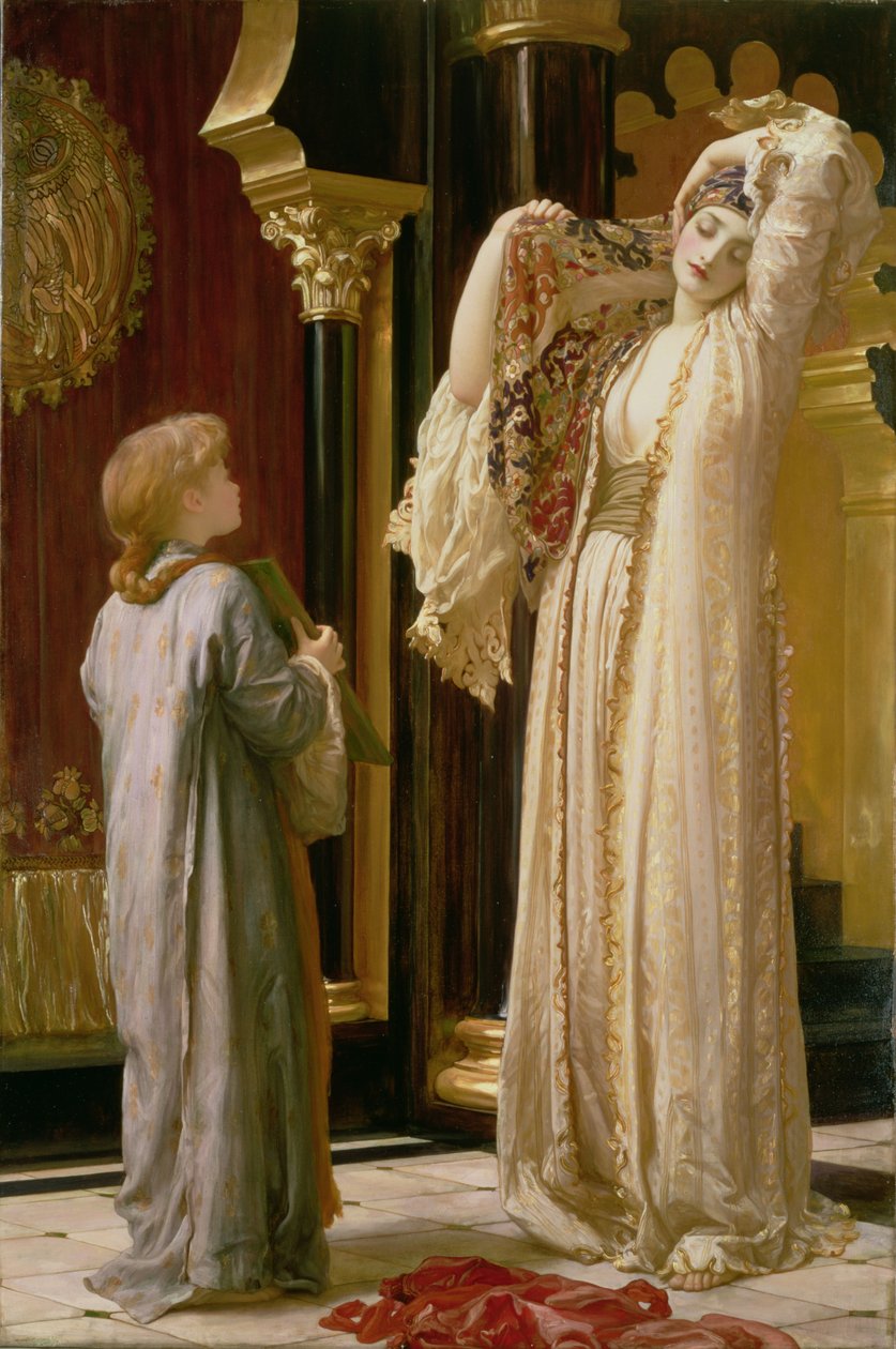 Huonekalut ja erilaiset esineet 1100- ja 1300-luvuilta tekijältä Frederic Leighton