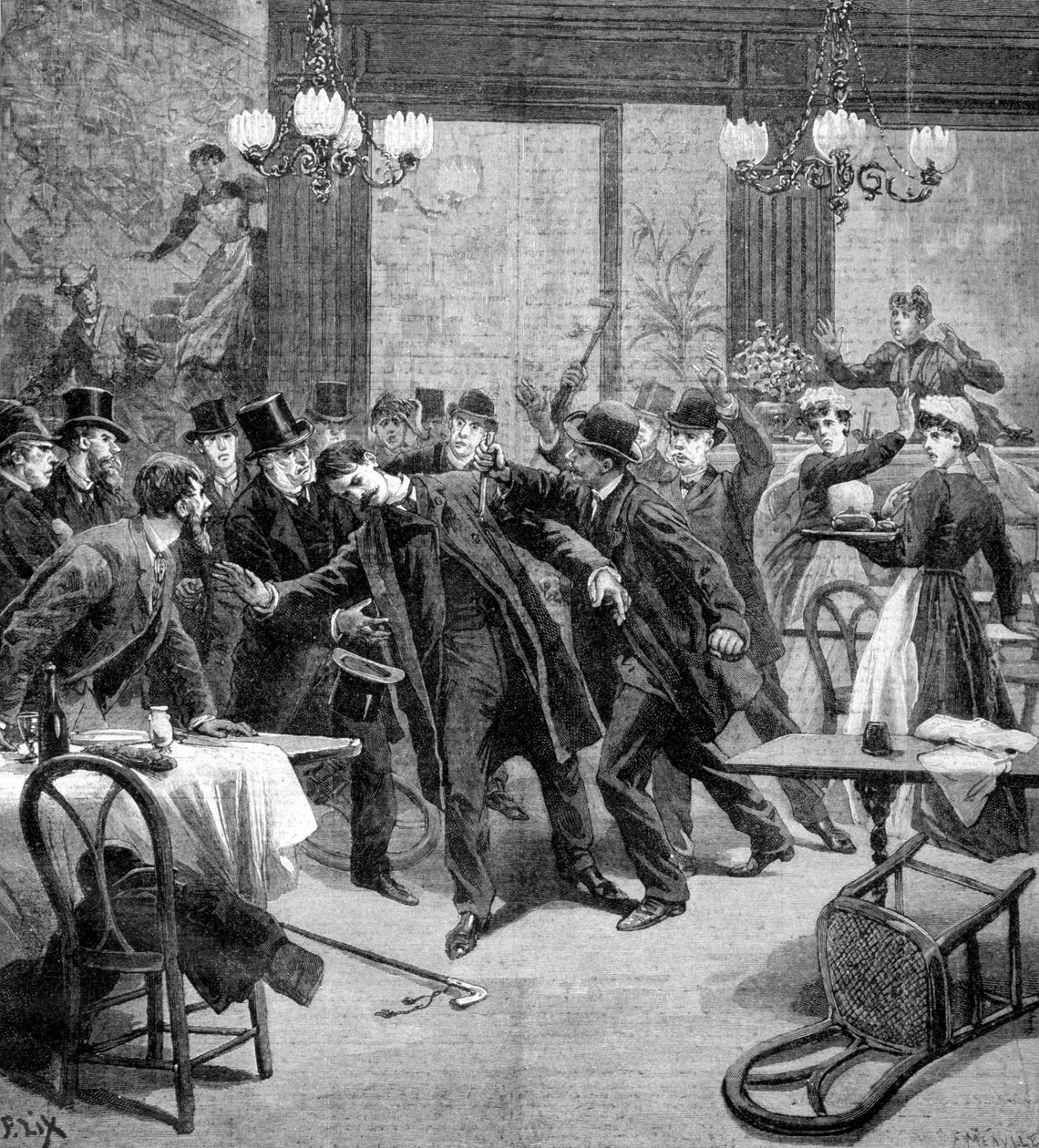 Hyökkäys M Georgewitchiä, Serbian ministeriä vastaan Pariisissa 1893 tekijältä Frederic Lix