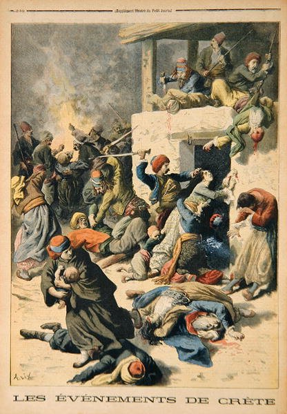 Kreetan tapahtumat, "Le Petit Journal", 26. heinäkuuta 1896 tekijältä Frederic Lix