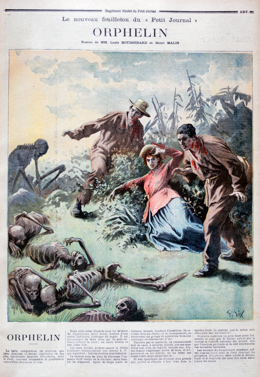 Kuvitus Louis Henri Boussenardin ja Henri Makinsin kirjalle Orphelin, 1894 tekijältä Frederic Lix