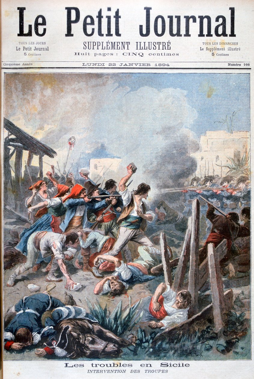 Mellakat Sisiliassa, 1894 tekijältä Frederic Lix