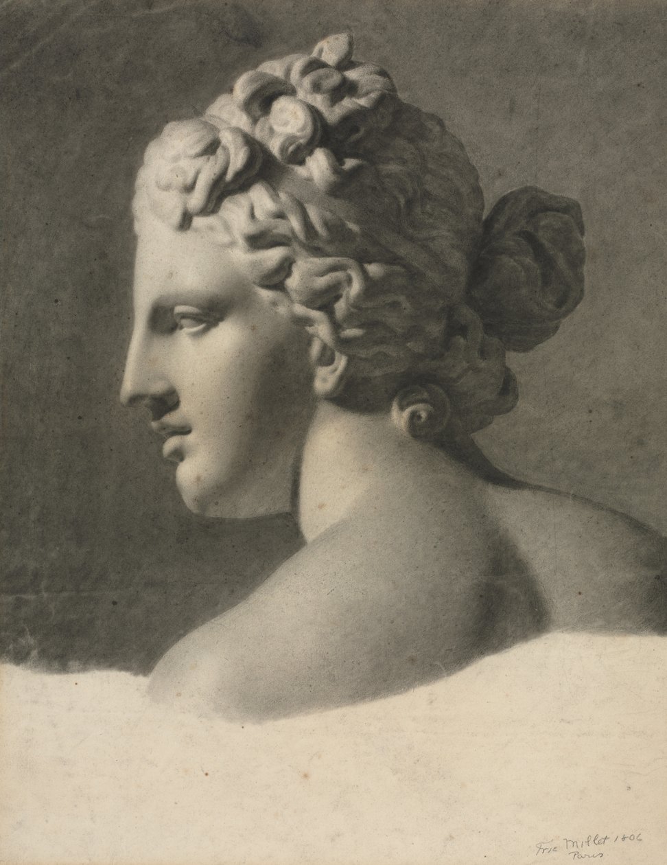 Tutkimus kipsivalusta a la bosse, 1806. tekijältä Frederic Millet