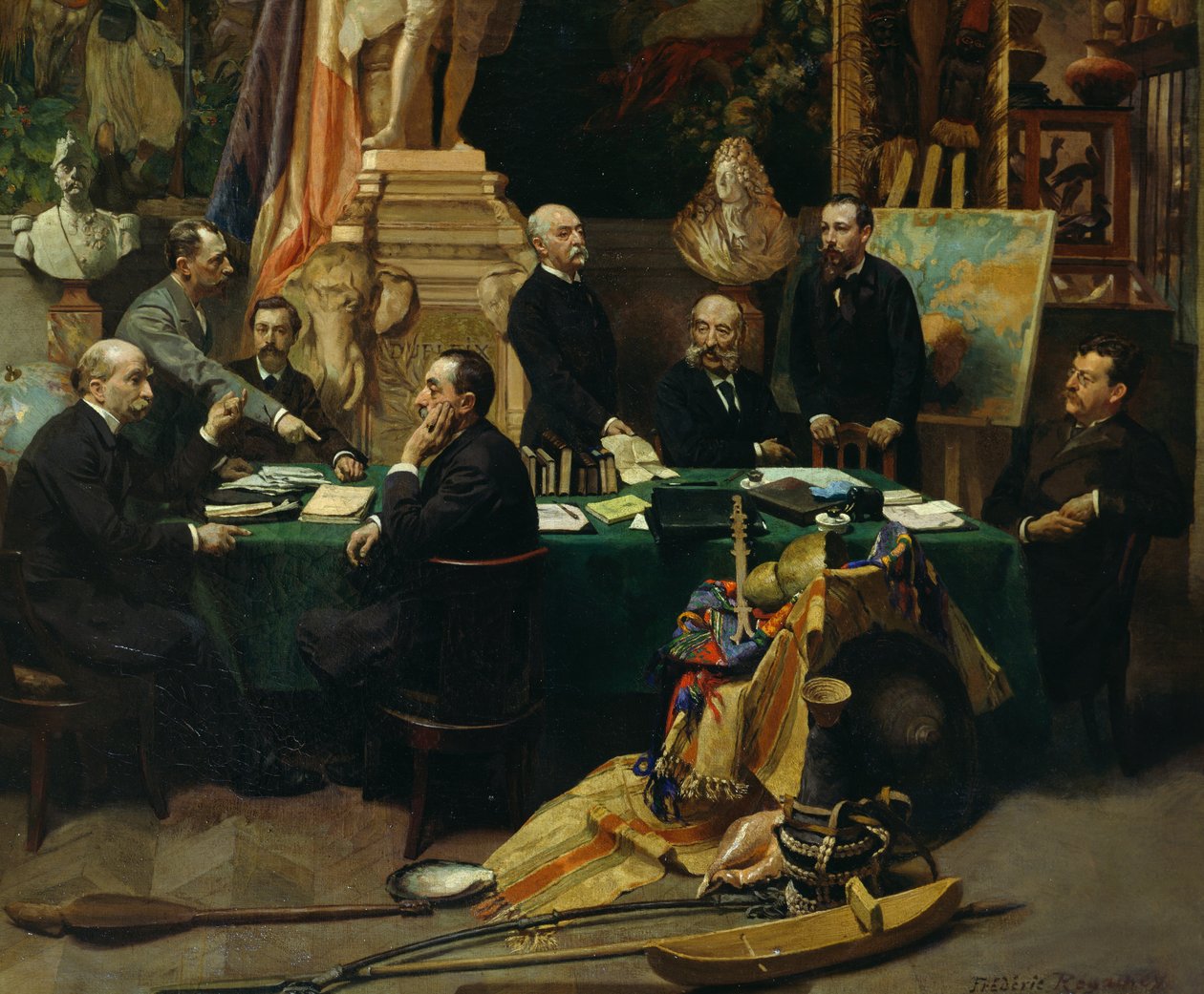 Jules Ferry (1832-1893) toivotti siirtokuntien edustajat tervetulleeksi marraskuussa 1892 tekijältä Frederic Regamey