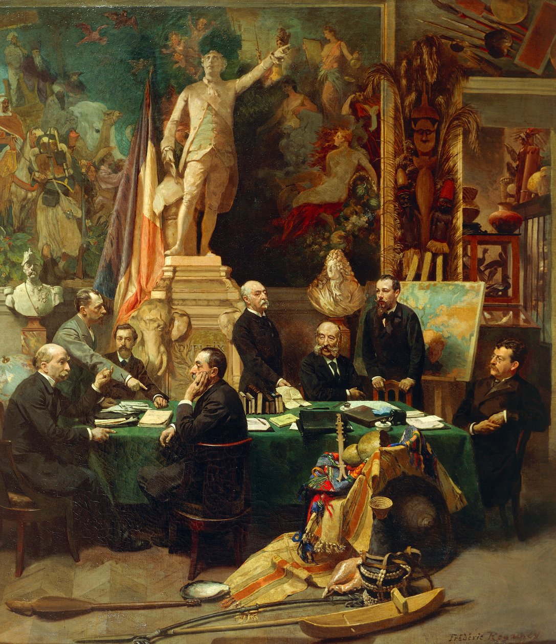 Jules Ferry vastaanotti siirtokuntien edustajat marraskuussa 1892, Frederic Regameyn (1849-1925) maalaus. Ranska tekijältä Frederic Regamey