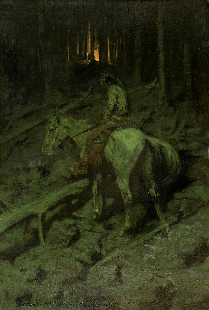 Apache Fire Signal tekijältä Frederic Remington