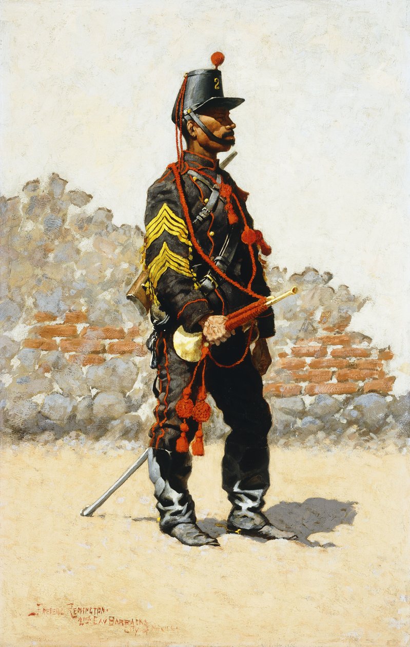 Ratsuväen Bugler, 1889 tekijältä Frederic Remington