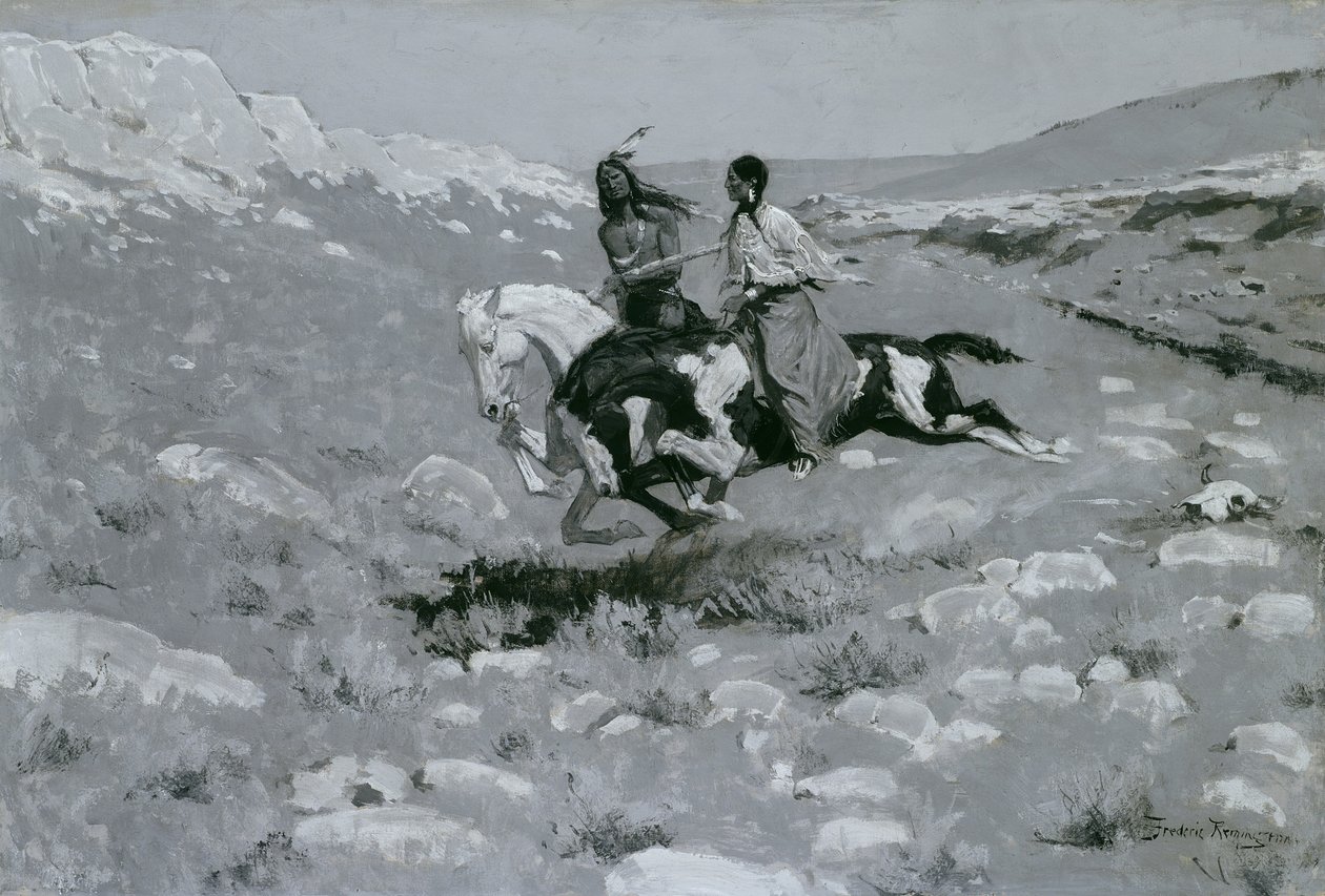 Nopeimman hevosen seremonia, noin 1900 tekijältä Frederic Remington