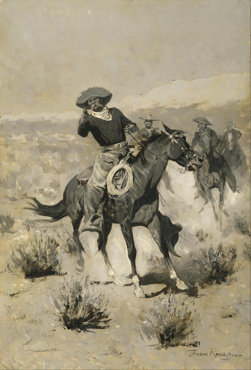 Days on the Range ("Kädet ylös!") tekijältä Frederic Remington