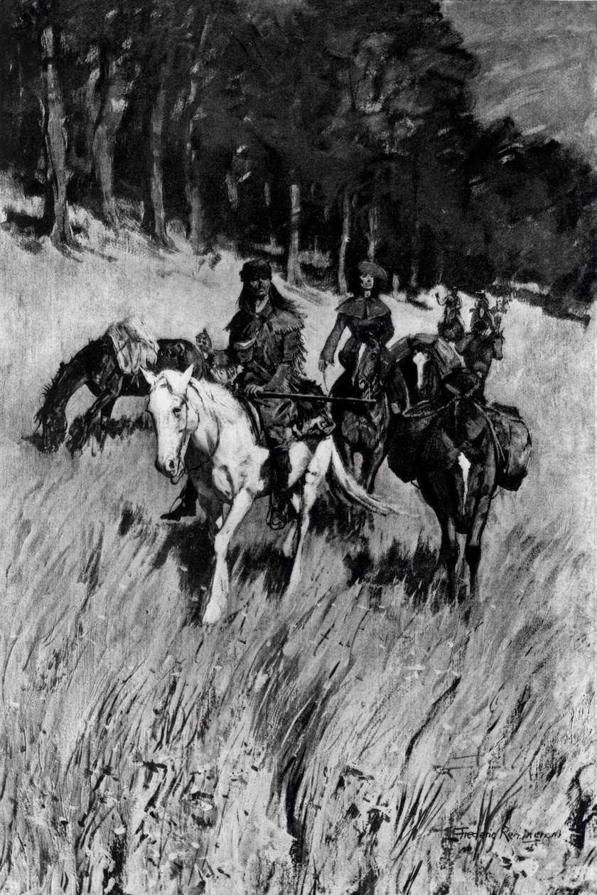 Early Pioneers on the Blue Ridge, kaiverrus F. H. Wellington, Century Magazine, marraskuu 1901 tekijältä Frederic Remington